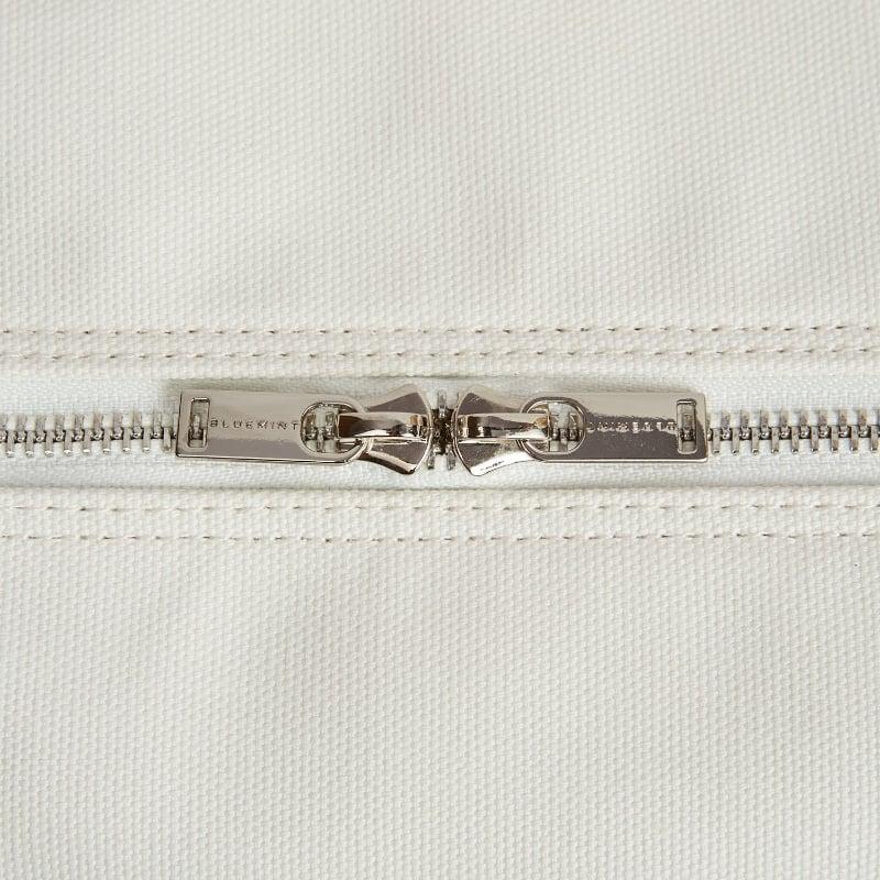 Bluemint BM WEEKEND BAG ECRU Leather-Trimmed Weekend Bag