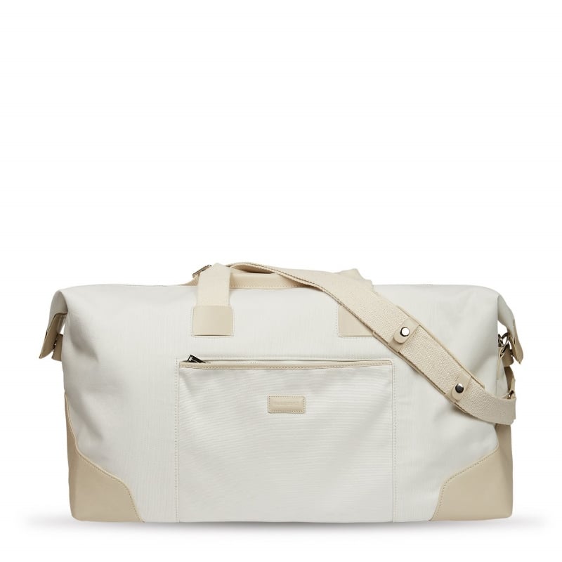 bluemint BM WEEKEND BAG ECRU Leather-Trimmed Weekend Bag