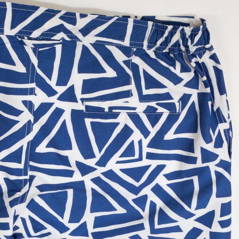 Bluemint BOND NAVY TRIANGLE Tailored Mid-Length Swim Shorts