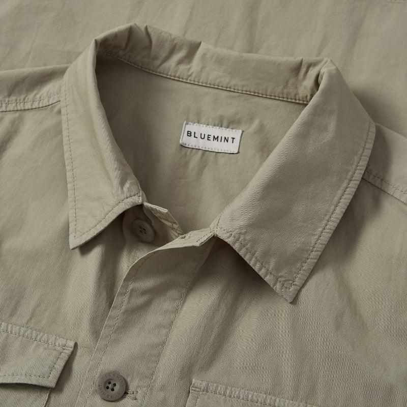 Bluemint CHRISTOPHER DIM GREEN Stretch-Cotton Overshirt