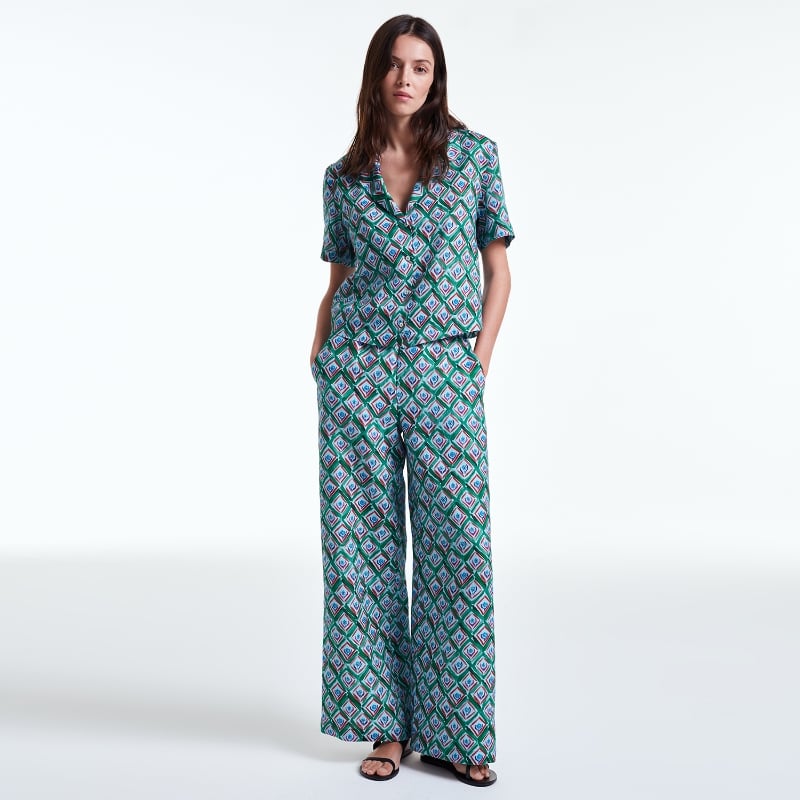 Bluemint DAISY AMAZON CAMOMILE Wide-Leg Linen Trousers