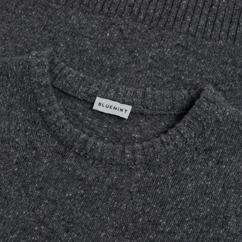 Bluemint DESMOND ANTHRACITE MELANGE Crew-Neck Neppy Sweater