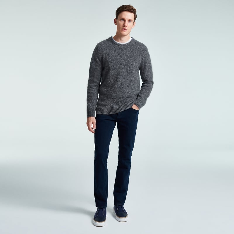 Bluemint DESMOND ANTHRACITE MELANGE Crew-Neck Neppy Sweater