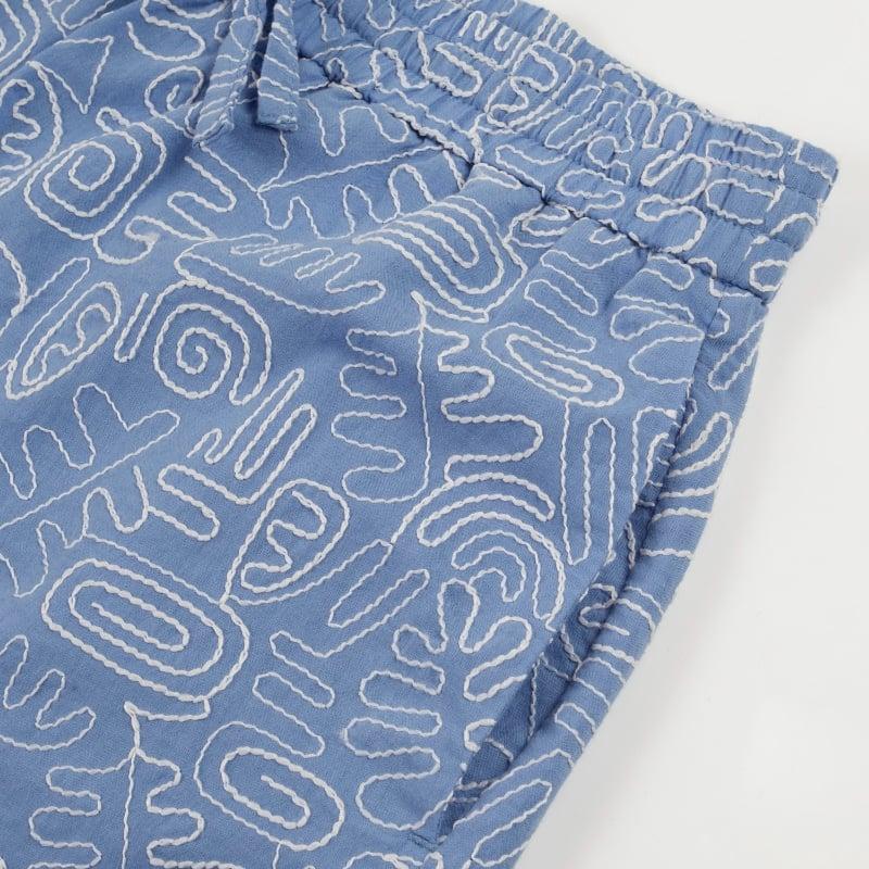 Bluemint DIANE CHAMBRAY BLUE EMBROIDERY Embroidered Shorts