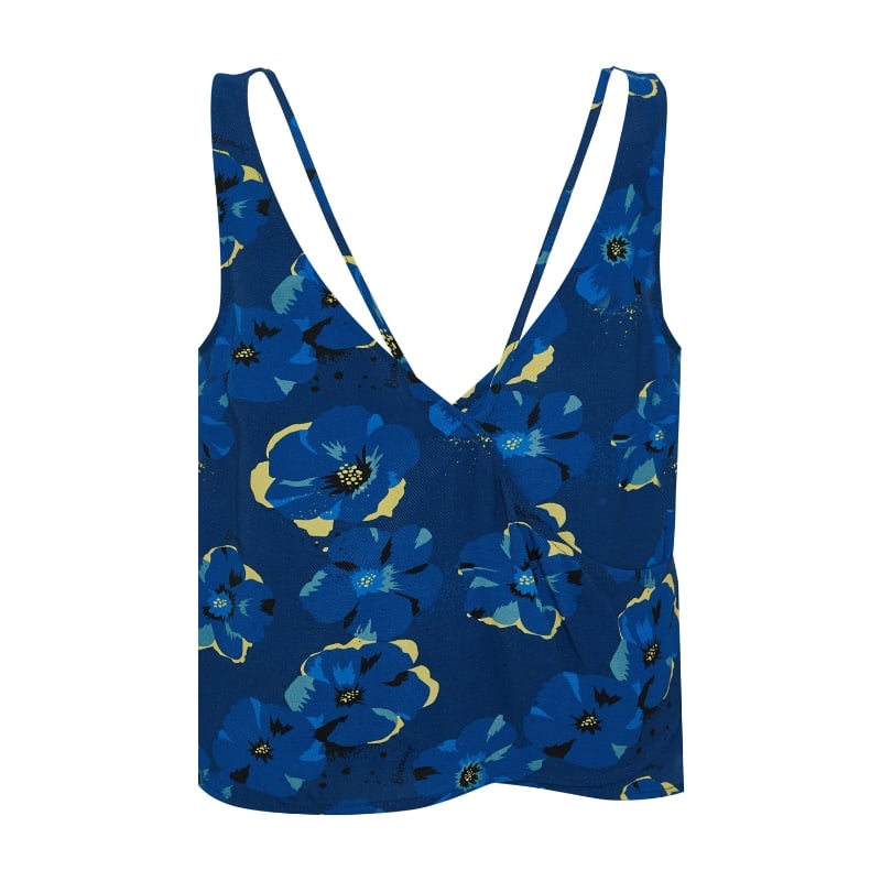 Bluemint DOLCE NAVY MOON FLOWER Overlap Back Blouse