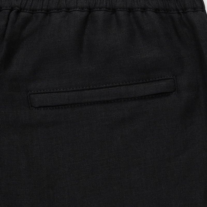 Bluemint EDAN JOGGER BLACK Drawstring Linen Trousers