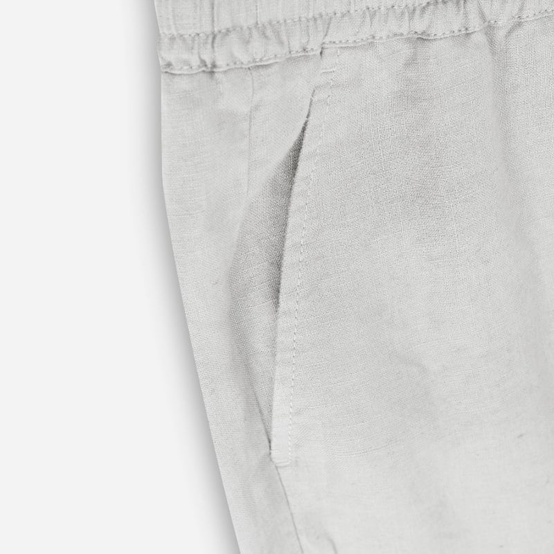 Bluemint EDAN JOGGER WHITE Drawstring Linen Trousers