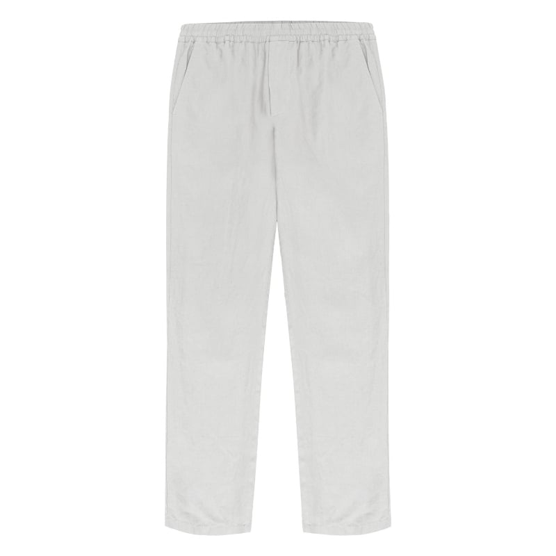 bluemint EDAN JOGGER WHITE Drawstring Linen Trousers