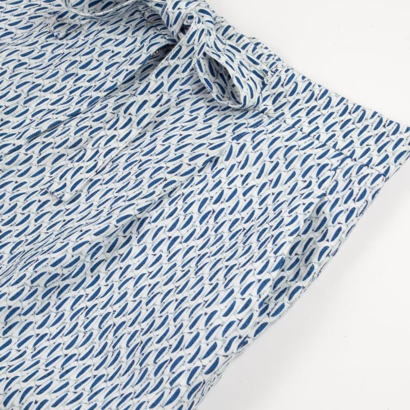 Bluemint EDITH BLUEBERRY Printed Linen Pleated Shorts