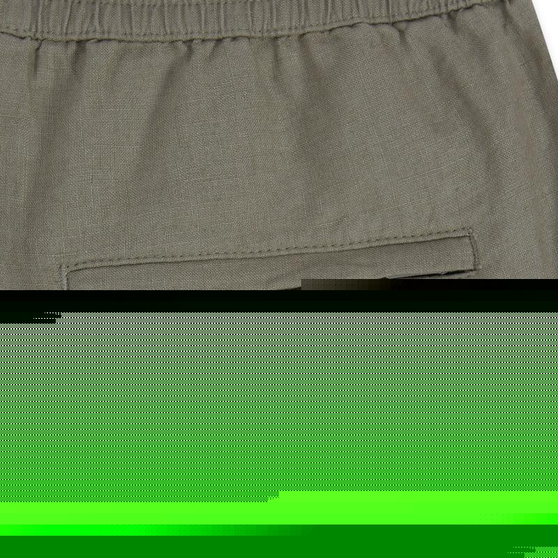 Bluemint EDMUND JOGGER DIM GREEN Linen Drawstring Shorts