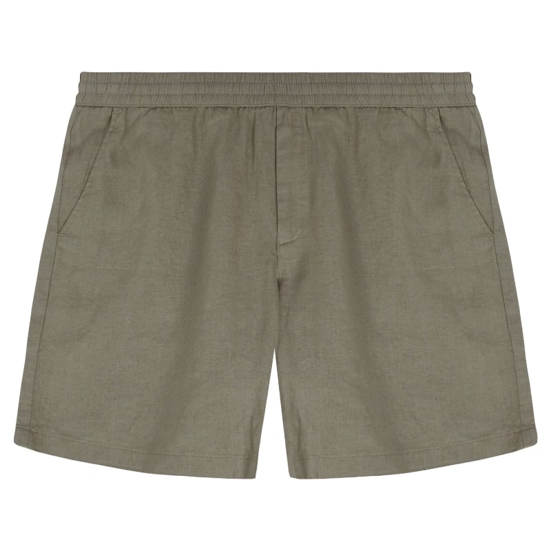 bluemint EDMUND JOGGER DIM GREEN Linen Drawstring Shorts