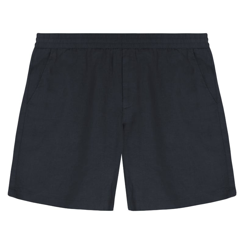 bluemint EDMUND JOGGER MIDNIGHT Linen Drawstring Shorts