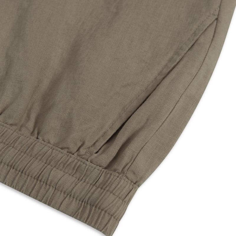 Bluemint EDMUND JOGGER STONE Linen Drawstring Shorts