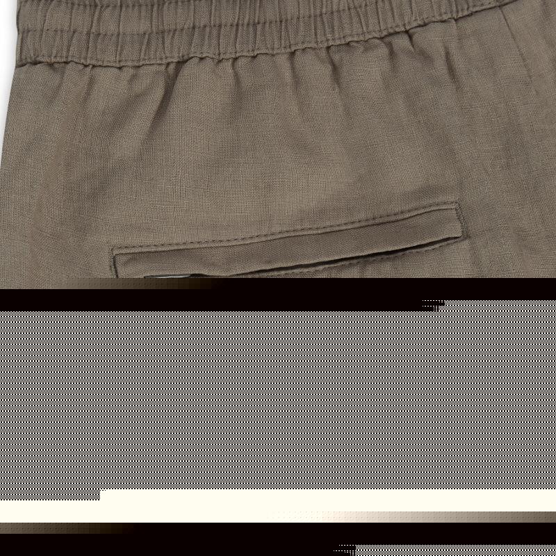 Bluemint EDMUND JOGGER STONE Linen Drawstring Shorts