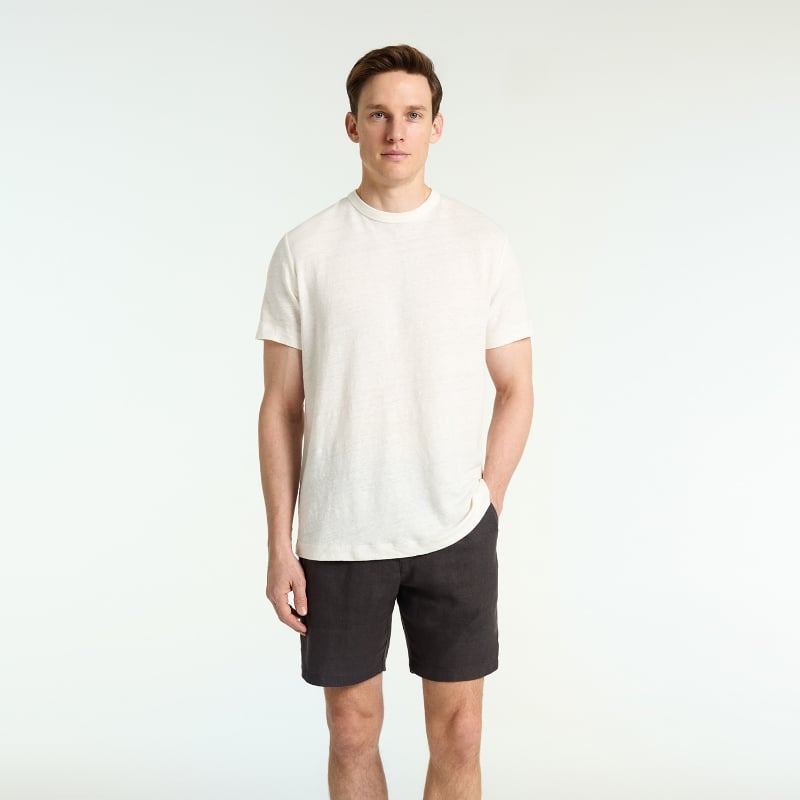 Bluemint EDMUND JOGGER TRUFFLE Linen Drawstring Shorts