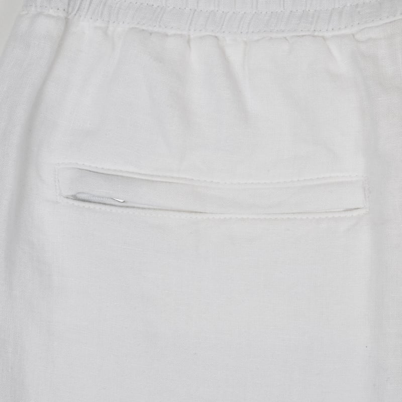 Bluemint EDMUND JOGGER WHITE Linen Drawstring Shorts