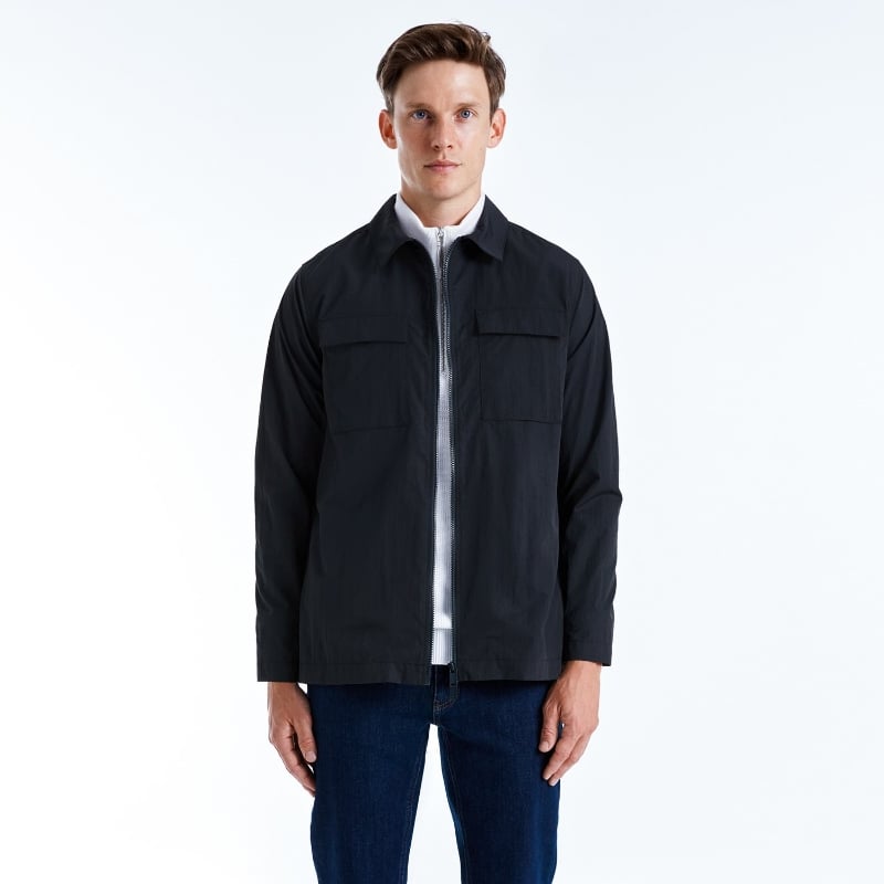 Bluemint ESCAPE DARK NAVY Water-Repellent Overshirt With Zipper