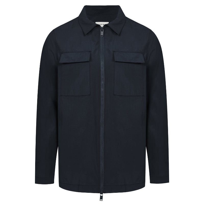 bluemint ESCAPE DARK NAVY Water-Repellent Overshirt with Zipper