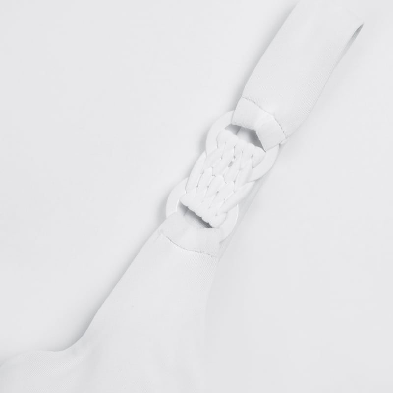 Bluemint FELICIA WHITE One-Shoulder Bandeau Swimsuit