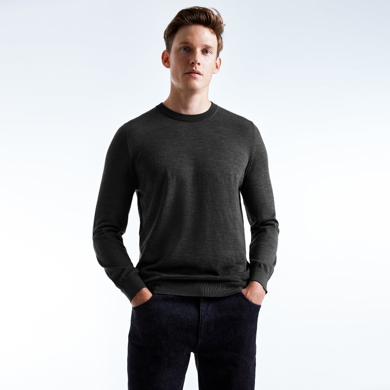 Bluemint FRANK ANTHRACITE MELANGE Merino Wool Sweater