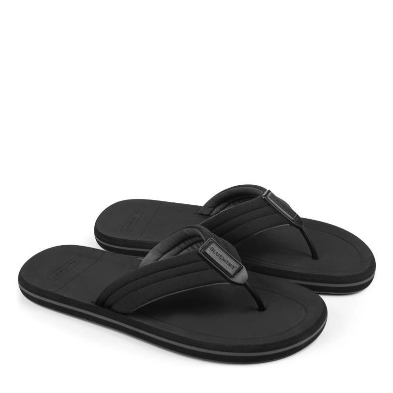 bluemint GELLERT BLACK All-Day Comfort Beach Slippers