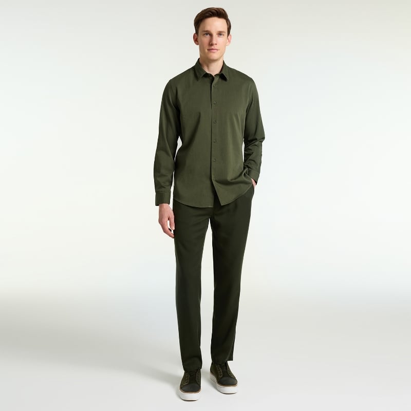 Bluemint HUDSON OLIVE Cotton Blend 5 Pockets Trousers