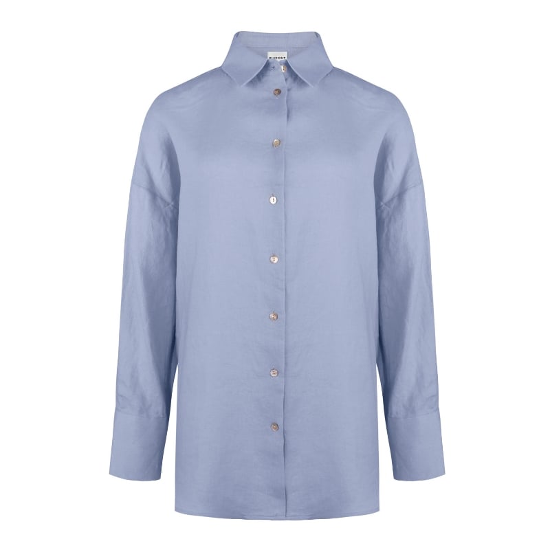 Bluemint INES CHAMBRAY BLUE Comfort Fit Linen Shirt