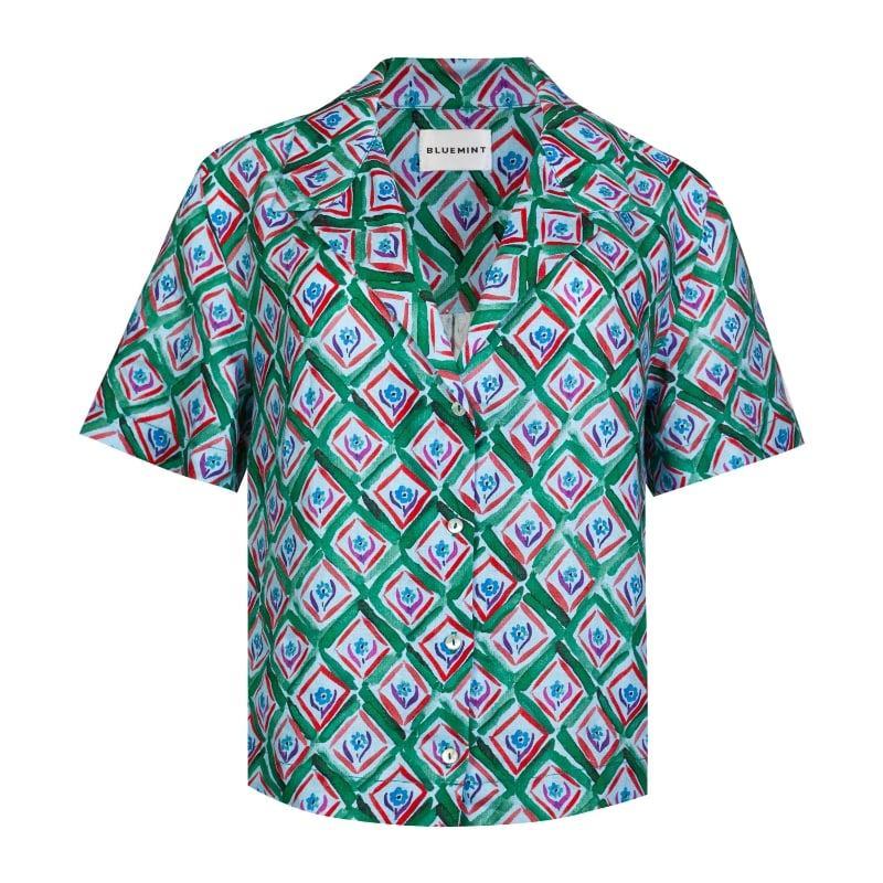 Bluemint ISLA AMAZON CAMOMILE Camp-Collar Linen Shirt
