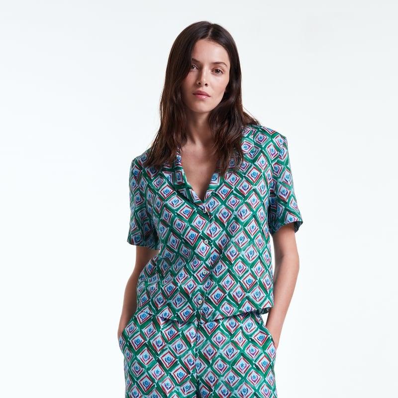 bluemint ISLA AMAZON CAMOMILE Camp-Collar Linen Shirt