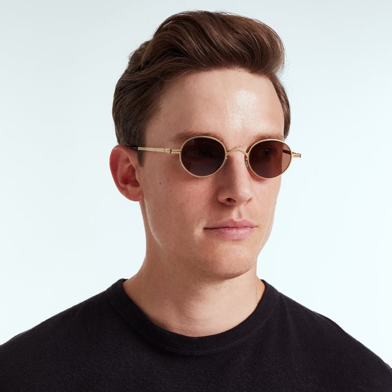 Bluemint IVES GOLD SHADE Lightweight Metal Sunglasses