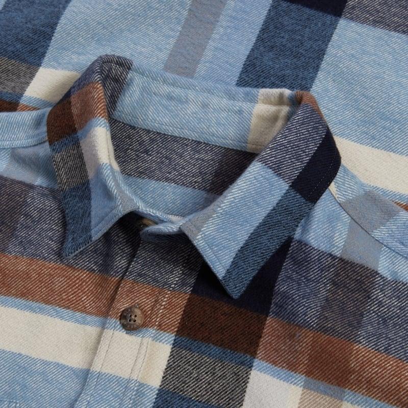 Bluemint JAMES AQUAMARINE CHECKED Organic Cotton Checked Overshirt