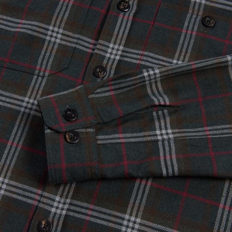 Bluemint JAMES DARK FOREST CHECKED Organic Cotton Checked Overshirt