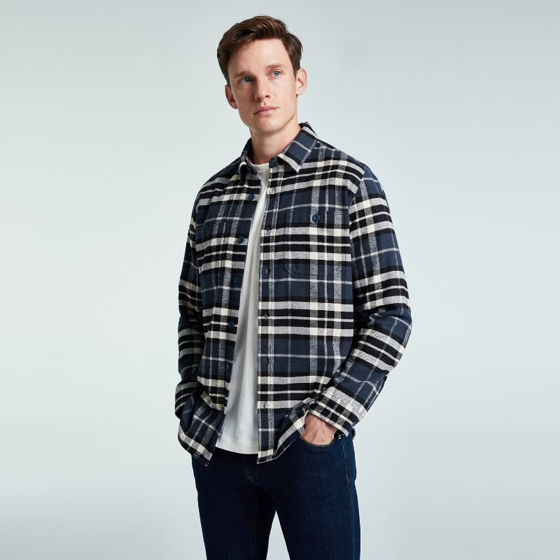 Bluemint JAMES MOONLIGHT CHECKED Organic Cotton Checked Overshirt