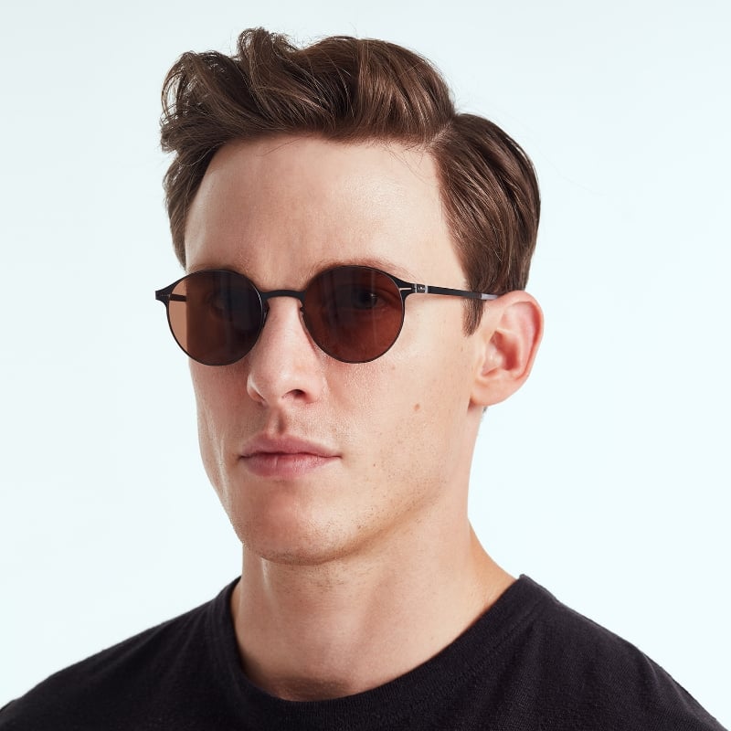 Bluemint JAVIER BROWN SHADE Round Frame Metal Sunglasses