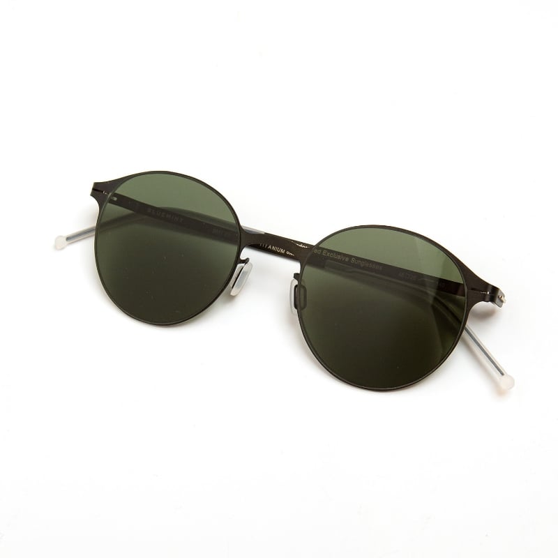 Bluemint JAVIER GREEN SHADE Round Frame Metal Sunglasses