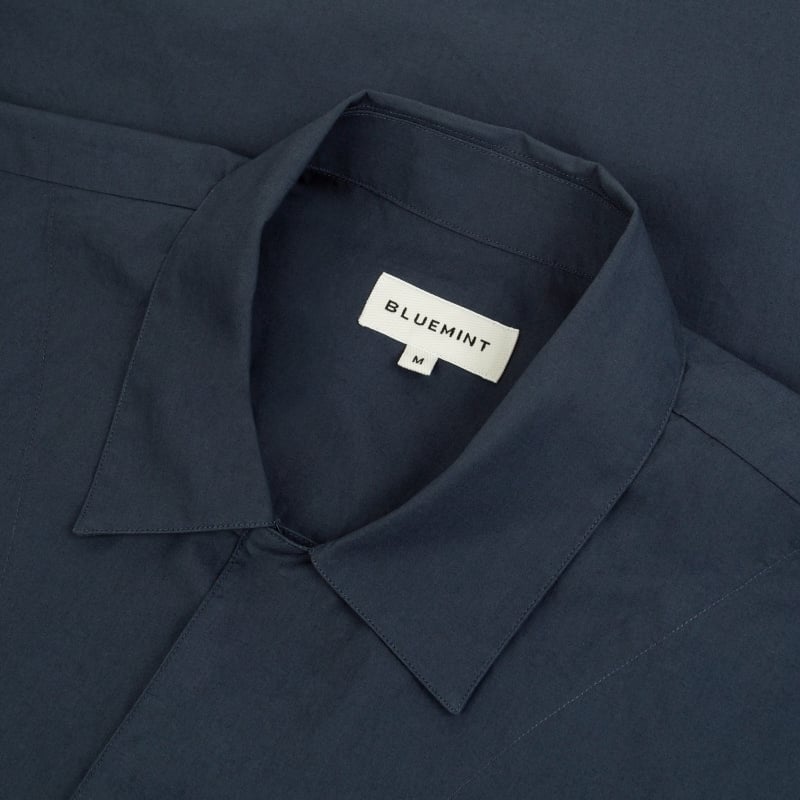 Bluemint JOSEPH MIDNIGHT Short-Sleeve Cotton Shirt With Chest Pockets