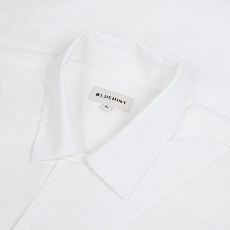 Bluemint JOSEPH WHITE Short-Sleeve Cotton Shirt With Chest Pockets