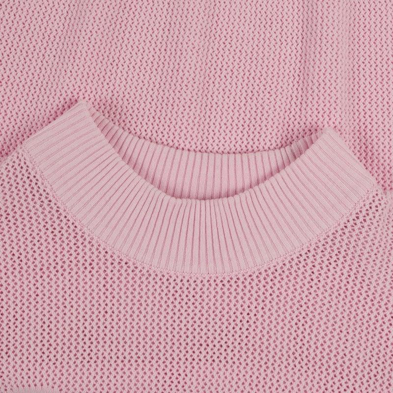 Bluemint JOYSE BUBBLEGUM Open-Knit Sweater With Logo Detail