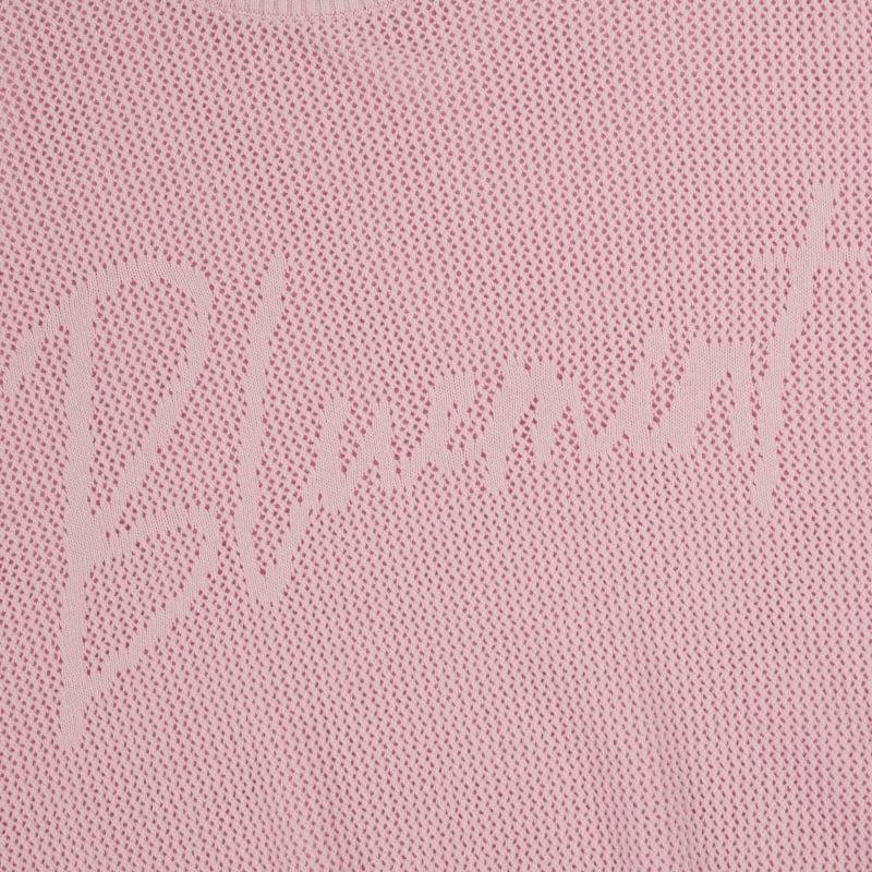 Bluemint JOYSE BUBBLEGUM Open-Knit Sweater With Logo Detail