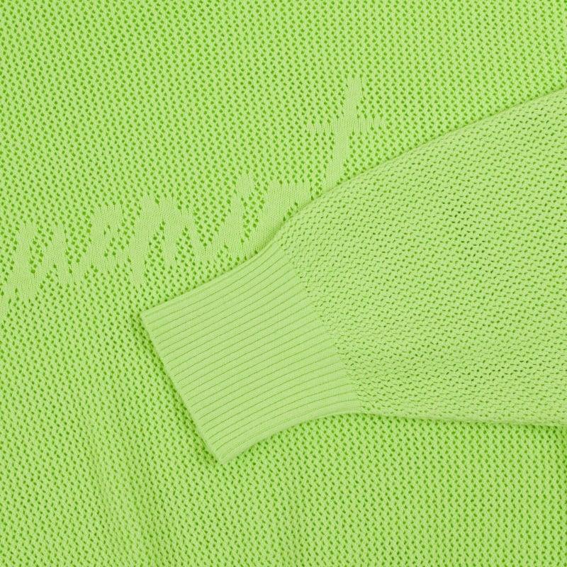 Bluemint JOYSE NEON GREEN Open-Knit Sweater With Logo Detail