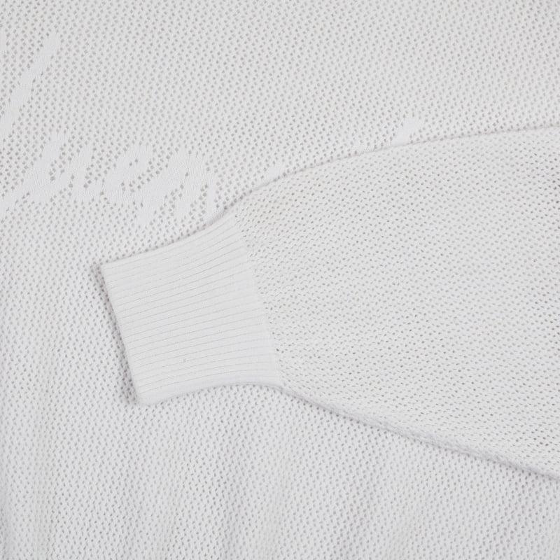 Bluemint JOYSE WHITE Open-Knit Sweater With Logo Detail
