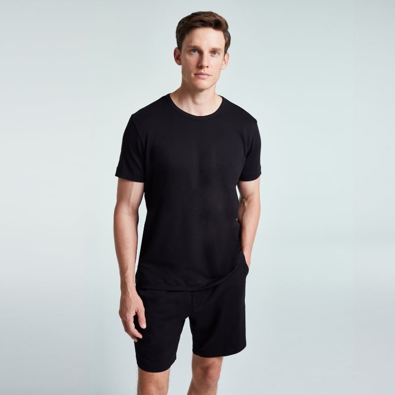 Bluemint KEITH BLACK Cotton-Blend Crew Neck T-Shirt