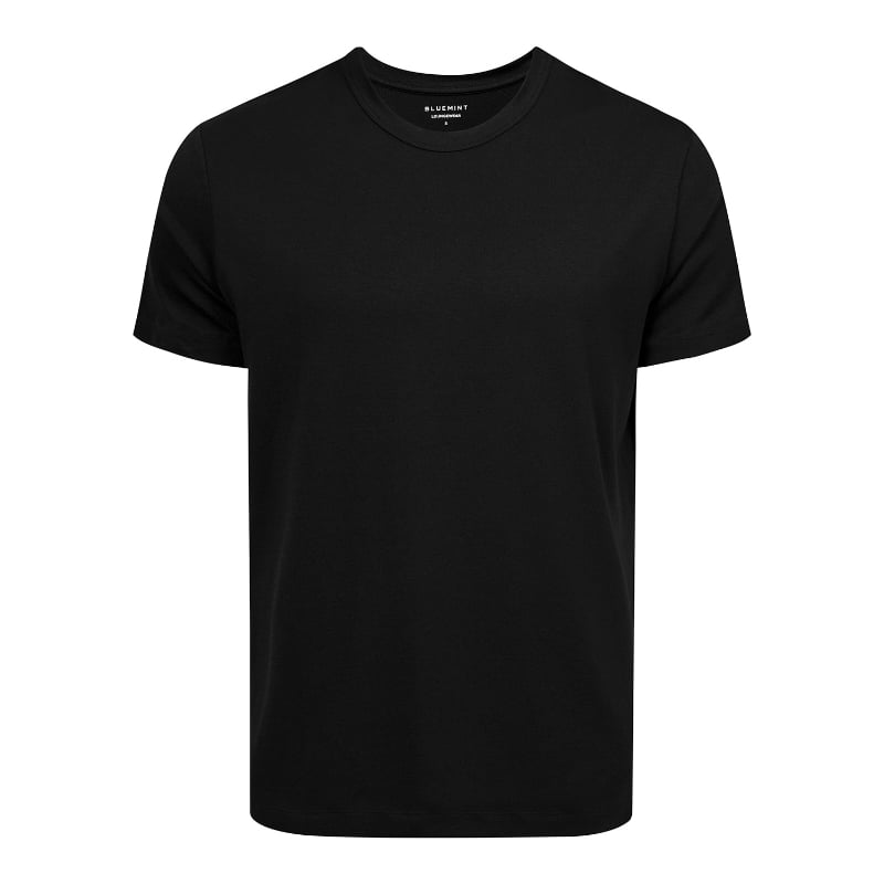 bluemint KEITH BLACK Cotton-Blend Crew Neck T-Shirt