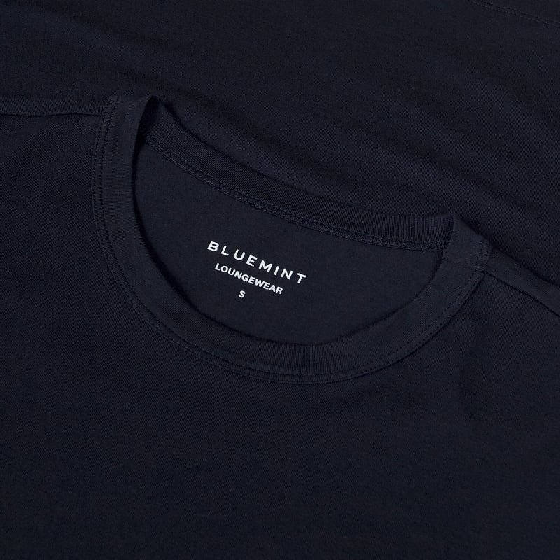 Bluemint KEITH DARK NAVY Cotton-Blend Crew Neck T-Shirt