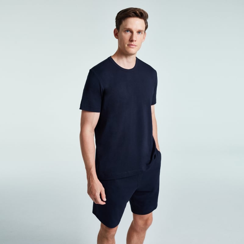 Bluemint KEITH DARK NAVY Cotton-Blend Crew Neck T-Shirt