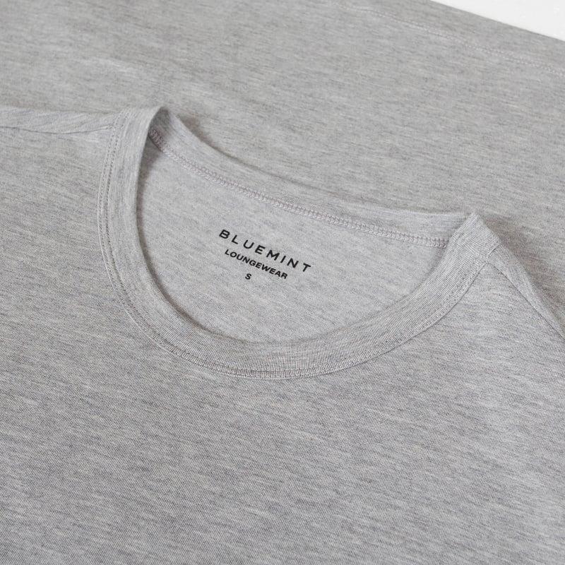 Bluemint KEITH GREY MELANGE Cotton-Blend Crew Neck T-Shirt