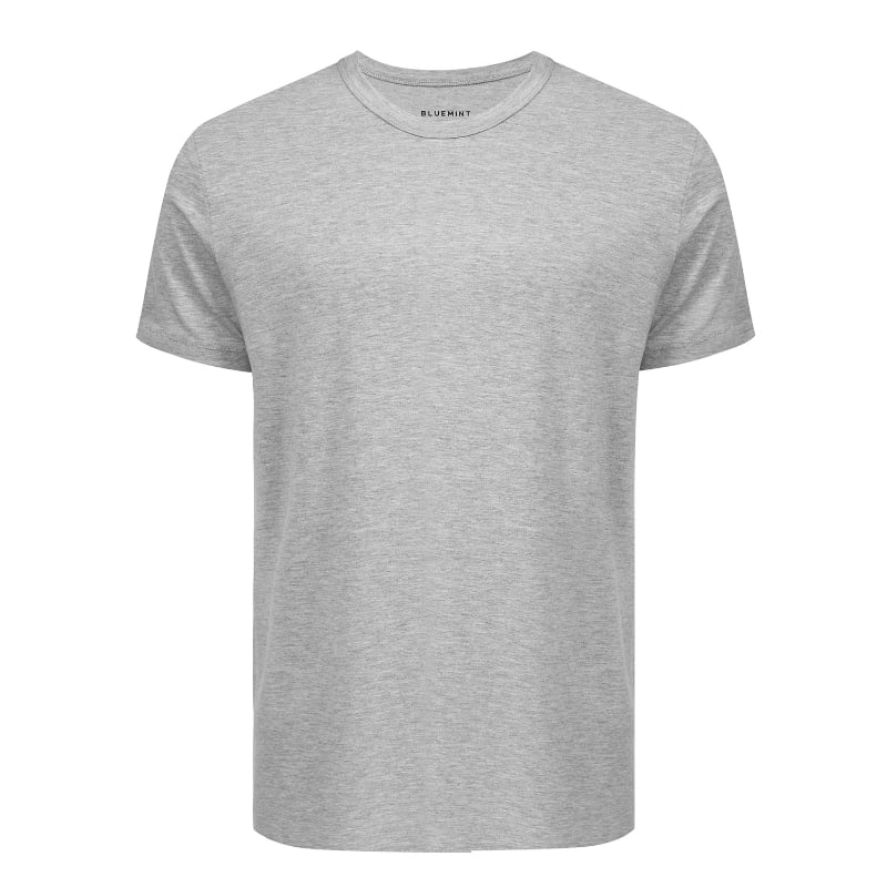 bluemint KEITH GREY MELANGE Cotton-Blend Crew Neck T-Shirt