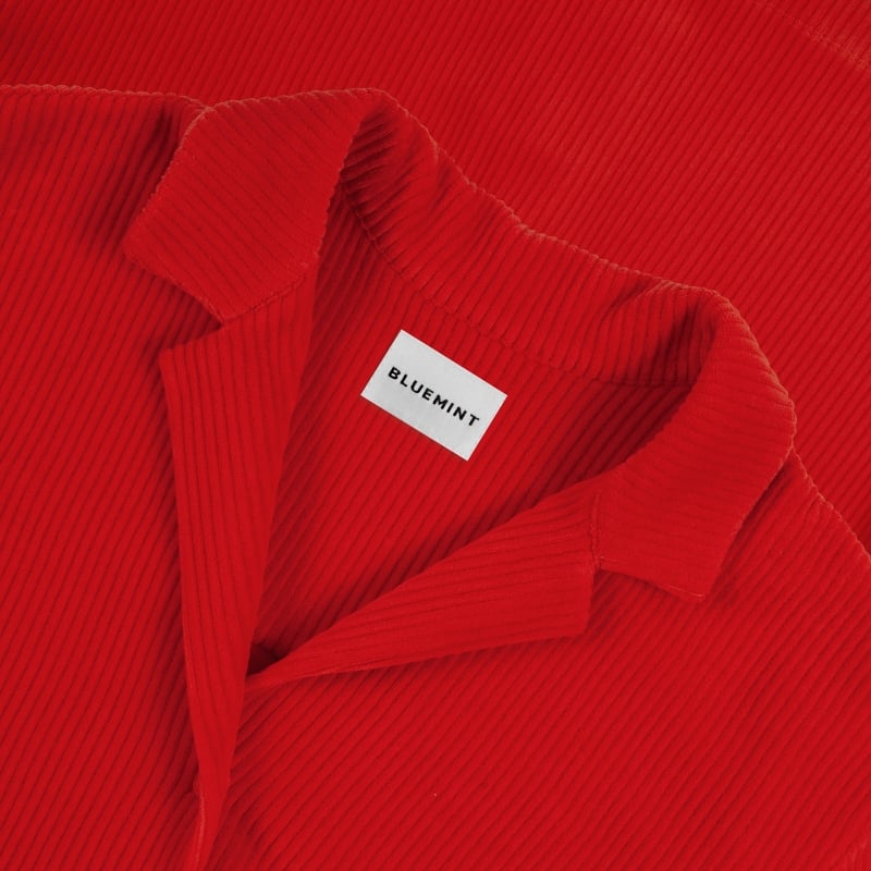 Bluemint LAURA VOLCANO Corduroy Jersey Camp-Collar Shirt