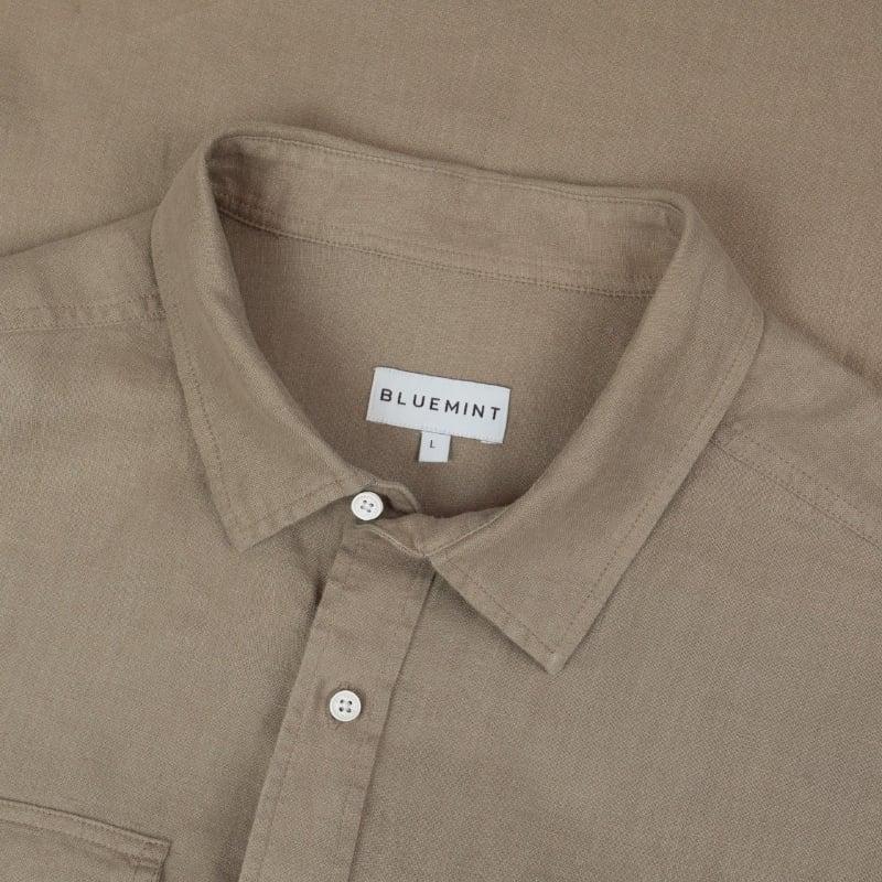 Bluemint LAWRENCE STONE Linen Shirt With Flap Pockets