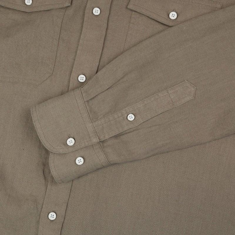 Bluemint LAWRENCE STONE Linen Shirt With Flap Pockets